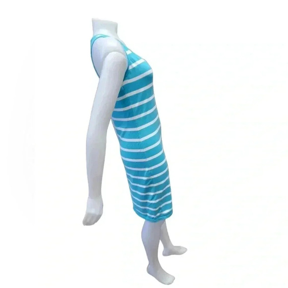 Tommy Bahama Aquamarine Striped Midi Sleeveless Knit Sundress Size Small - Picture 3 of 9